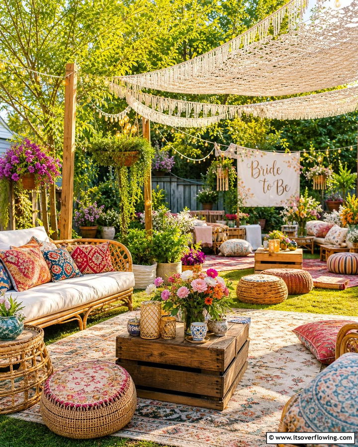 Boho Chic Garden Party - 21 Unique Bridal Shower Ideas for Memorable Celebrations