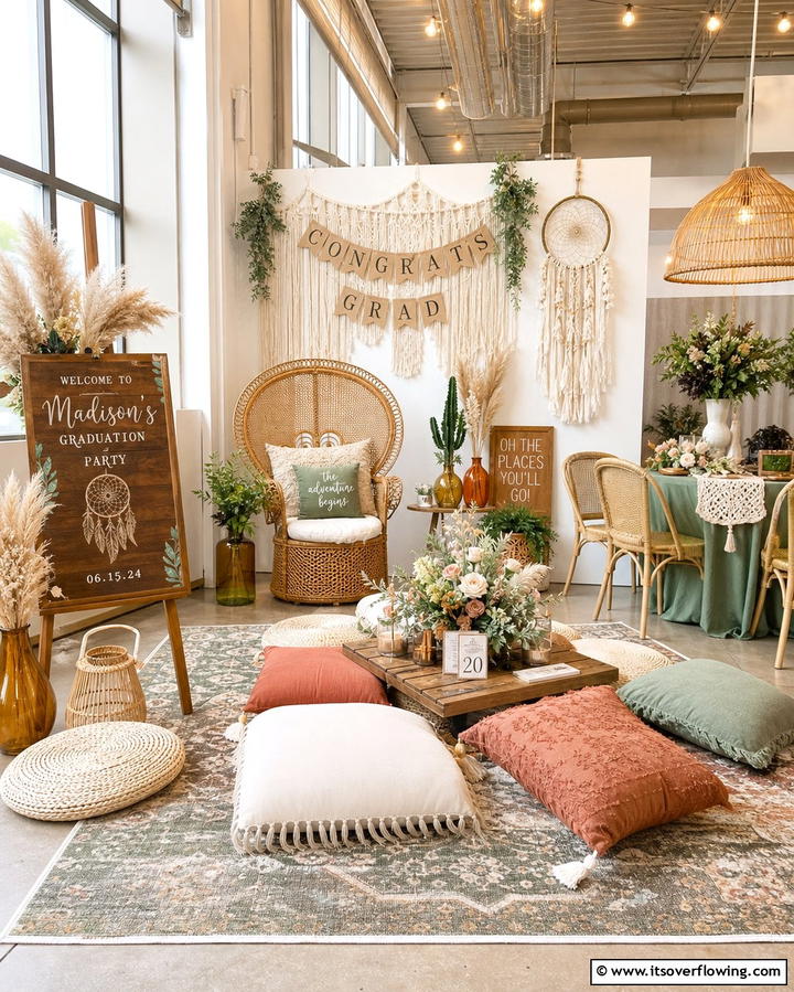 Boho Chic Graduation Party - 21 Graduation Party Ideas for Memorable Celebrations
