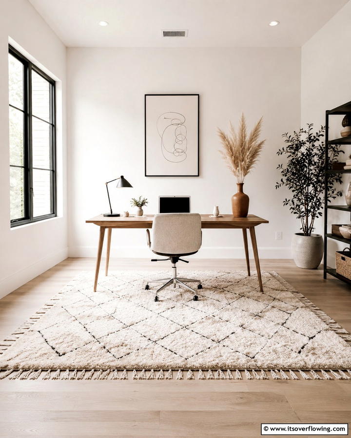 Boho Chic Minimalist Workspace - 30 Bohemian Home Office Ideas for Eclectic Workspace Vibes