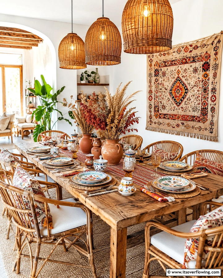 Boho Chic Table Settings - 30 Eclectic Boho Decor Ideas for a Free-Spirited Home Vibe