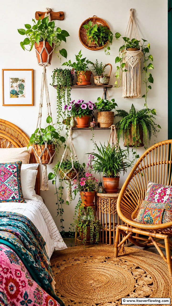 Boho Chic Vertical Planter - 21 Space-Saving Vertical Garden Ideas for Urban Living