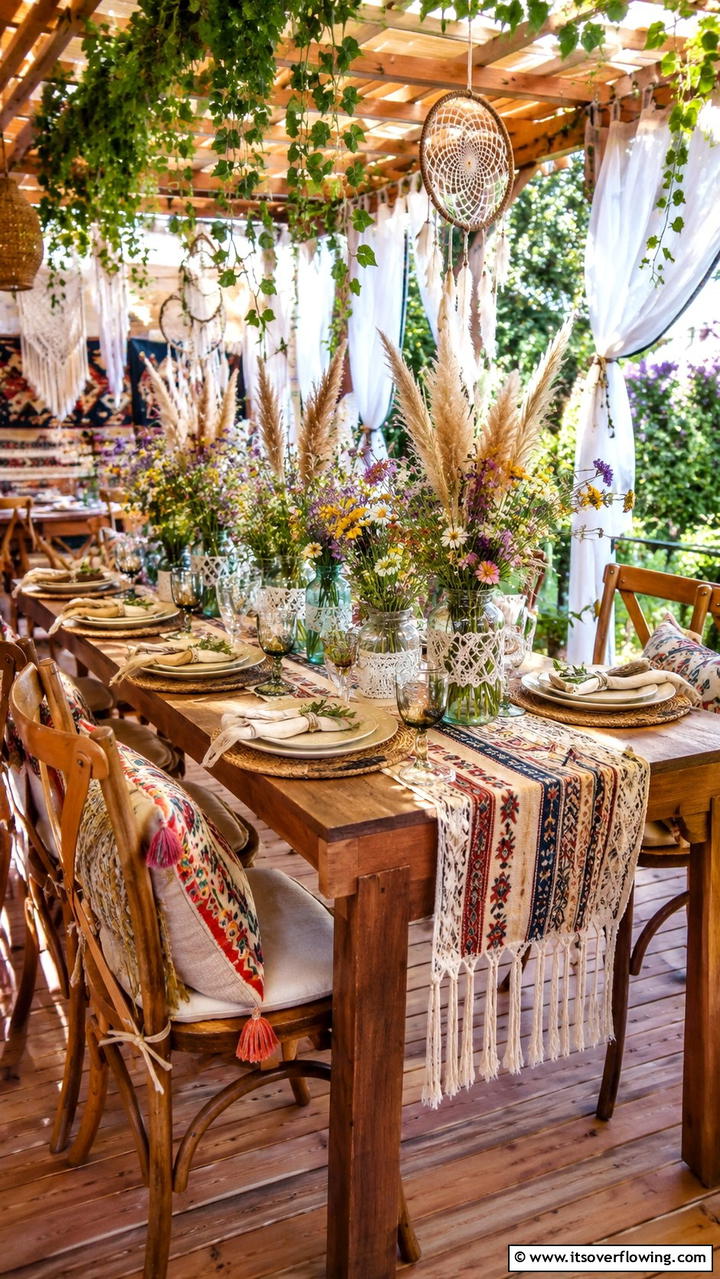 Boho Garden Beauty - 21 Stunning Wedding Centerpiece Ideas for Table Decor