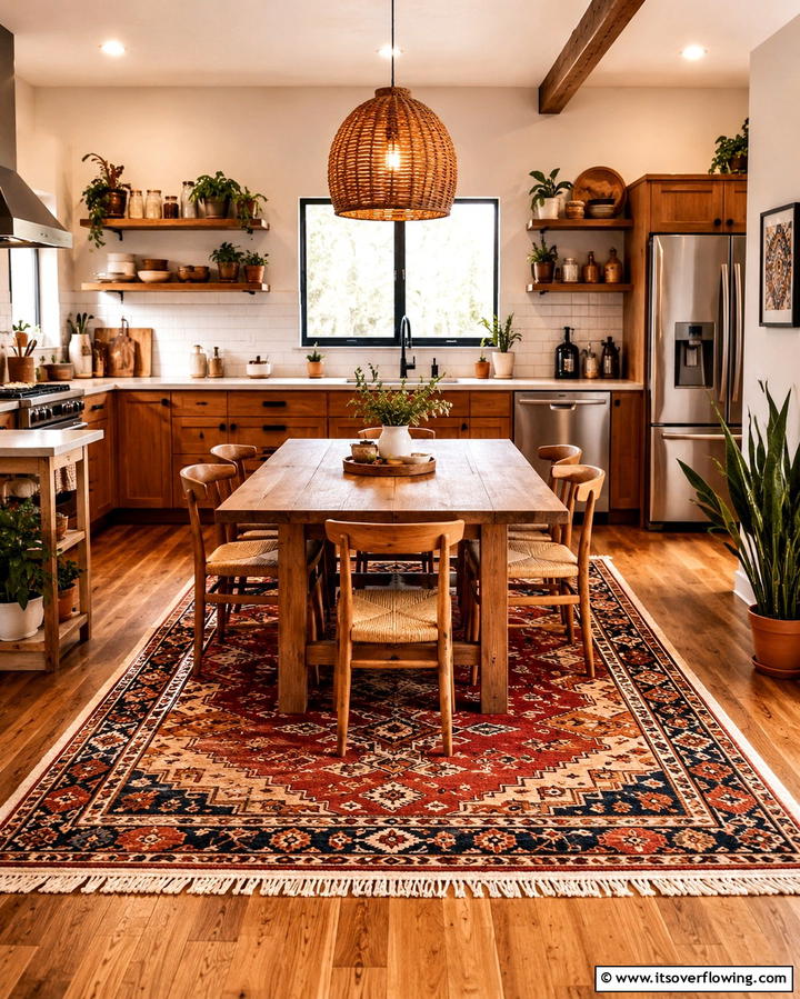 Boho Kitchen Rugs - 30 Retro 70s Kitchen Ideas for a Funky Vintage Makeover