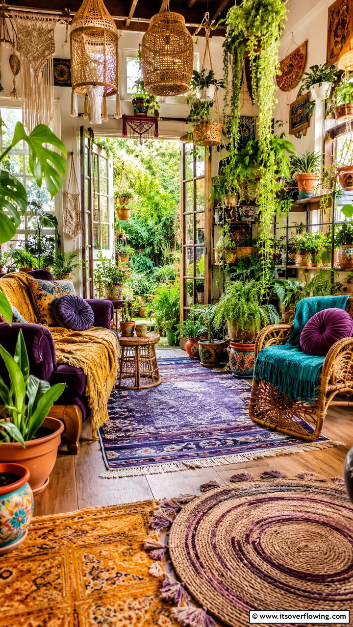 Boho Plant Sanctuary - 30 Garden Room Ideas- Cozy Outdoor Retreats & Studios