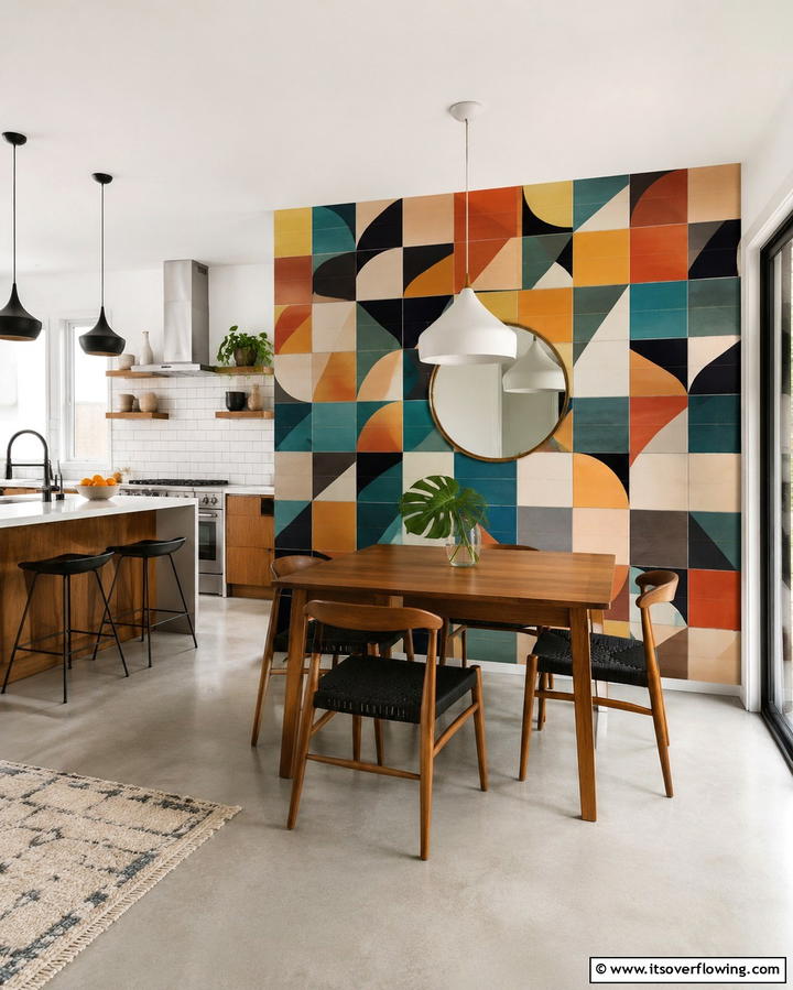 Bold Accent Walls - 25 Kitchen Diner Ideas for a Functional and Stylish Space