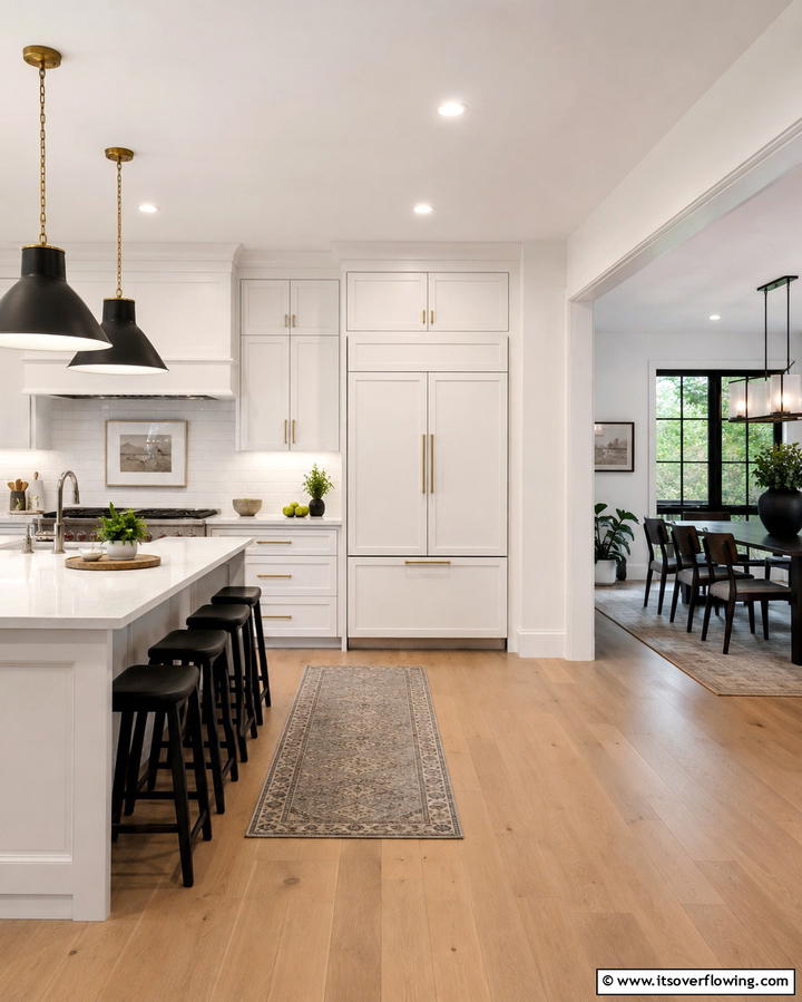 Bold Accent Walls - 25 Transitional Kitchen Ideas for Modern Homes