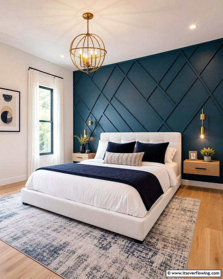 Bold Accent Walls - 21 Small Bedroom Organization Ideas to Maximize Space