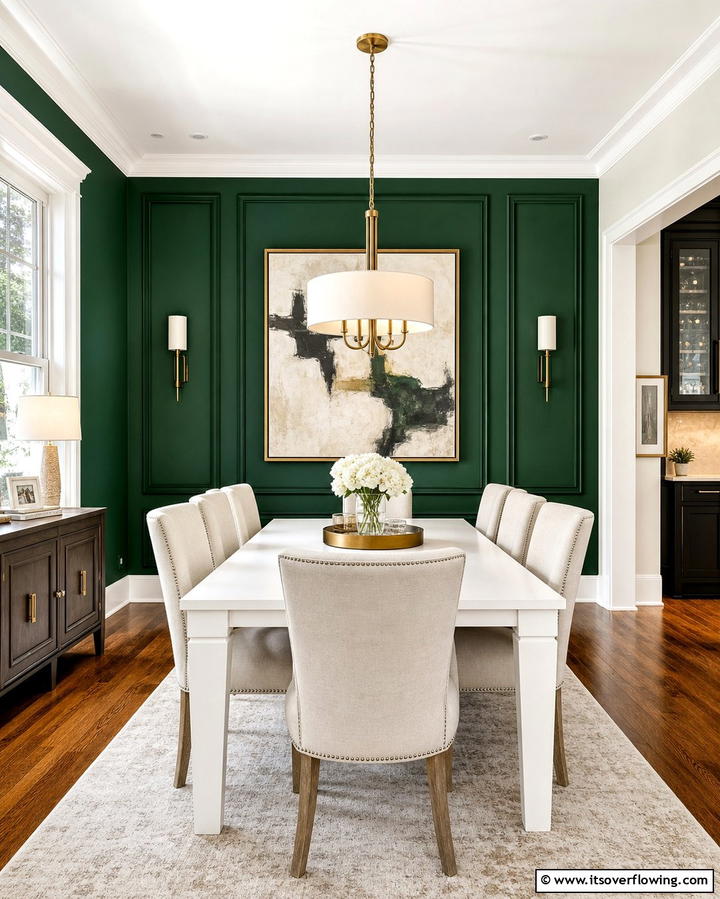 Bold Accent Walls for a Statement Look - 25 Vibrant Colorful Dining Room Ideas for a Fun Space
