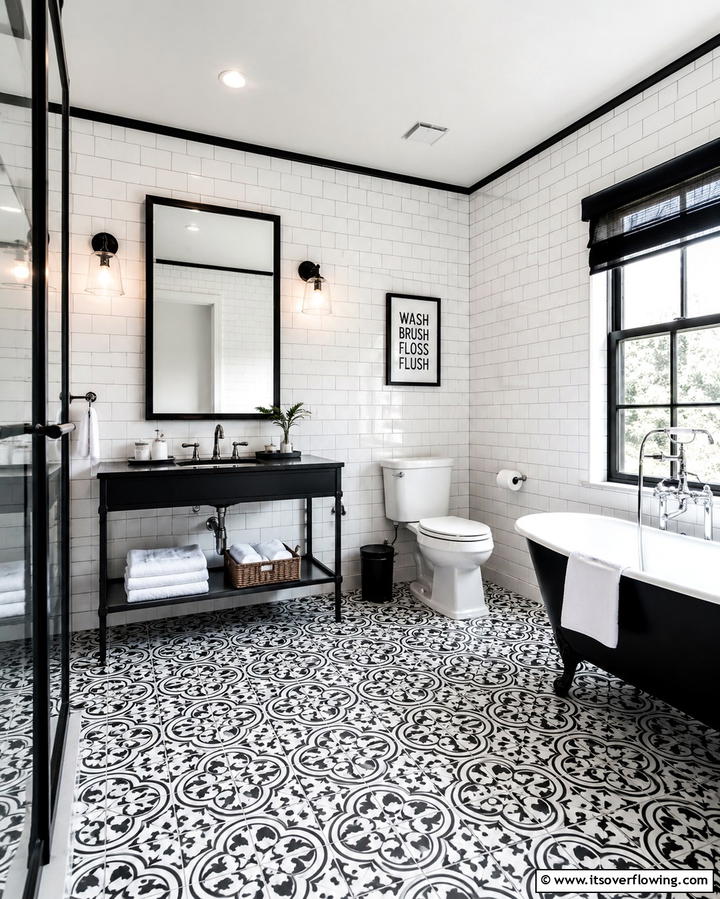 Bold Accent WallsOne - 30 Bold Colorful Bathroom Designs to Energize Your Morning Routine