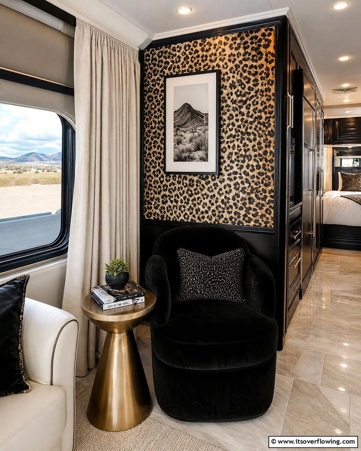Bold Animal Prints - 25 RV Wallpaper Ideas for a Stylish and Comfortable Space