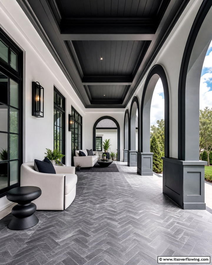 Bold Architectural Detailing - 21 Modern Front Porch Ideas for Welcoming Entryways