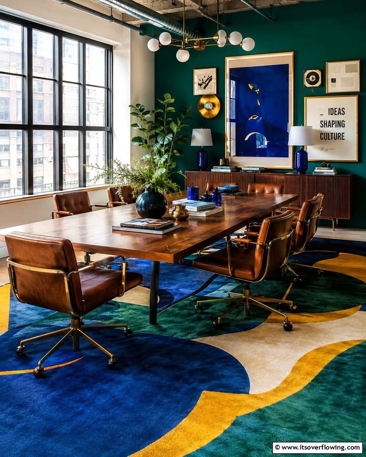 Bold Area Rugs for Statement Office Spaces - 25 Office Rug Ideas to Transform Your Workspace