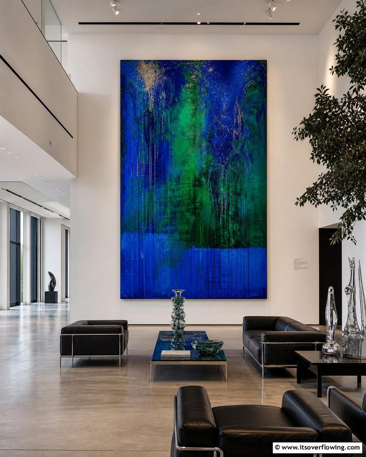 Bold Artwork as a Focal Point - 25 Large Living Room Ideas for Spacious Comfort