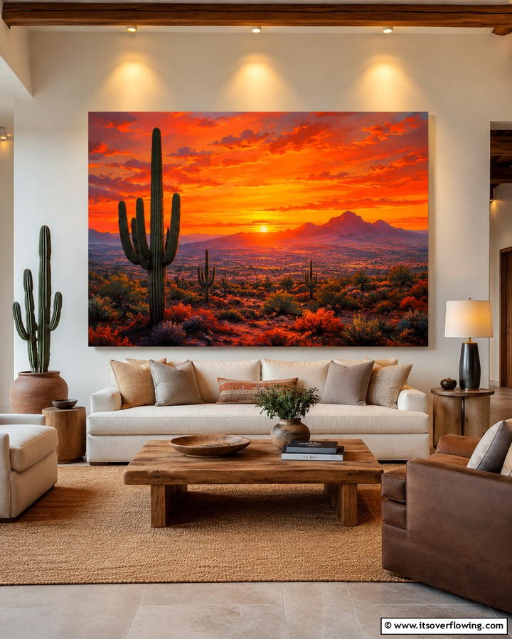 Bold Artwork for Visual Impact - 30 Warm Southwestern Living Room Decor Concepts