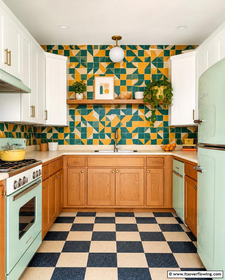 Bold Backsplashes - 25 1980s Kitchen Ideas for a Retro Revival