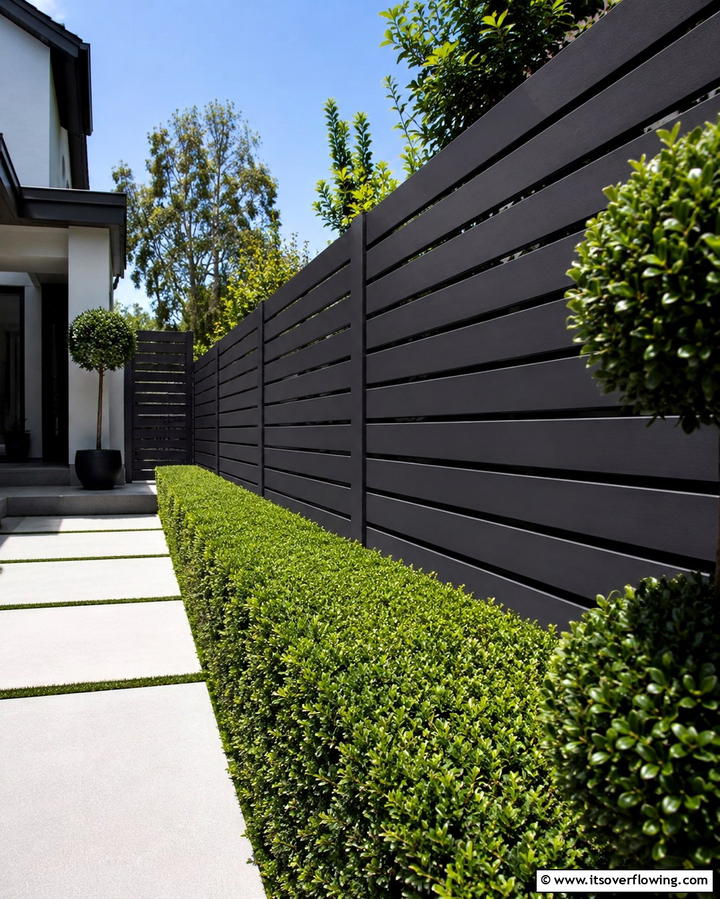 Bold Black - 30 Best Fence Paint Colors for Outdoor Style