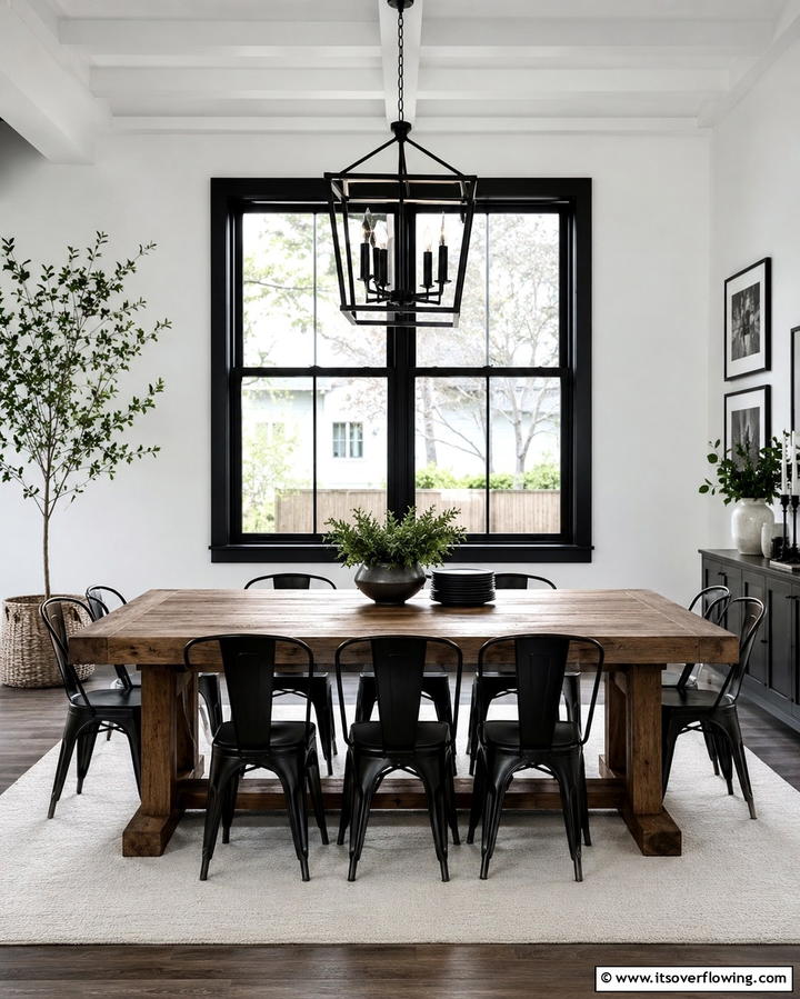 Bold Black Window Trim - 25 Farmhouse Interior Window Trim Ideas for Charm