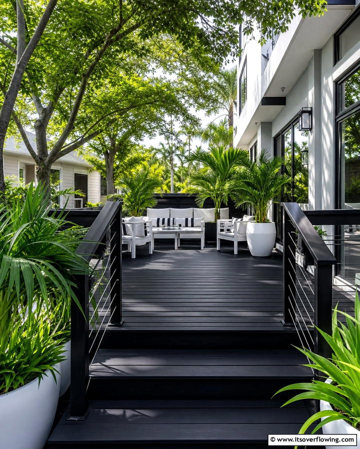 Bold Black for a Dramatic Statement - 25 Deck Color Ideas to Transform Your Outdoor Space