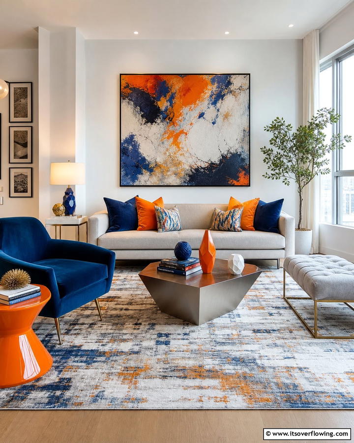 Bold Color Accents - 21 Aesthetic Living Room Ideas for a Stylish & Cozy Retreat