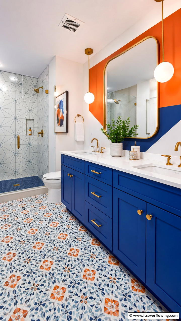 Bold Color Accents - 30 Ensuite Bathroom Ideas for Luxurious Privacy