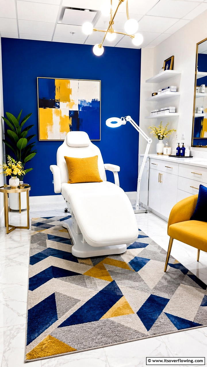 Bold Color Accents - 30 Facial Room Ideas for At-Home Skincare Sanctuaries