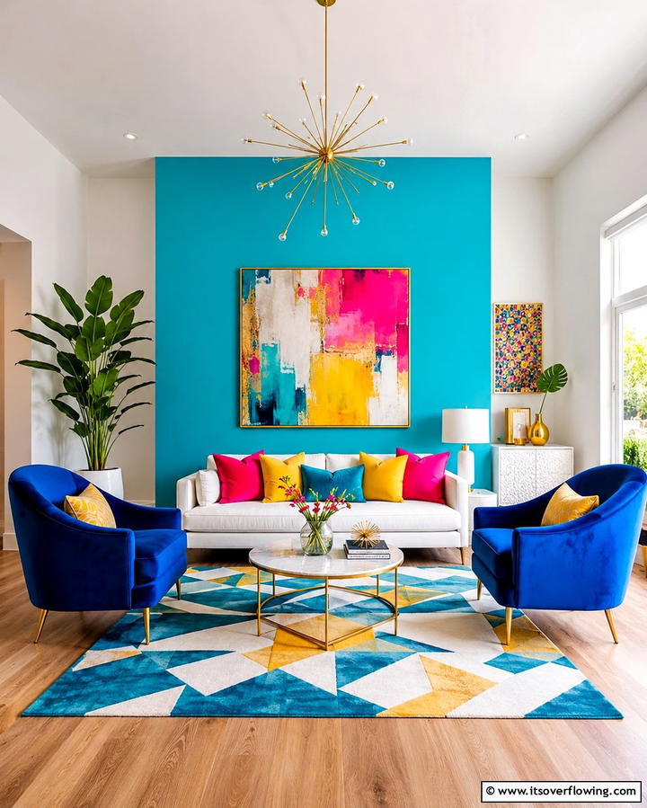 Bold Color Accents - 30 Pinterest Living Room Decor Ideas for 2024 Trends