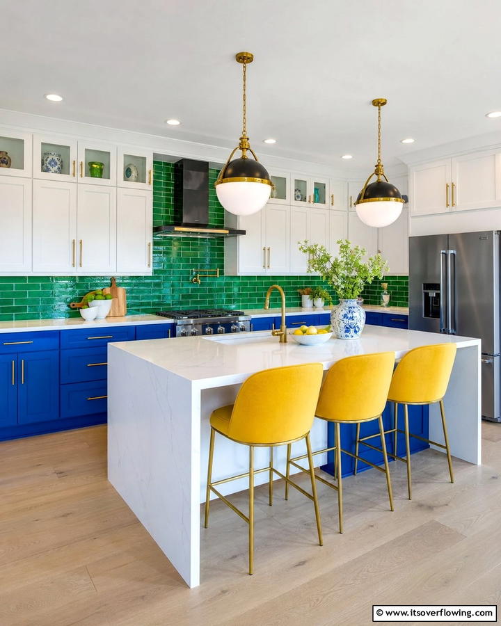 Bold Color Accents - 21 Kitchen Design Ideas to Maximize Function and Aesthetics