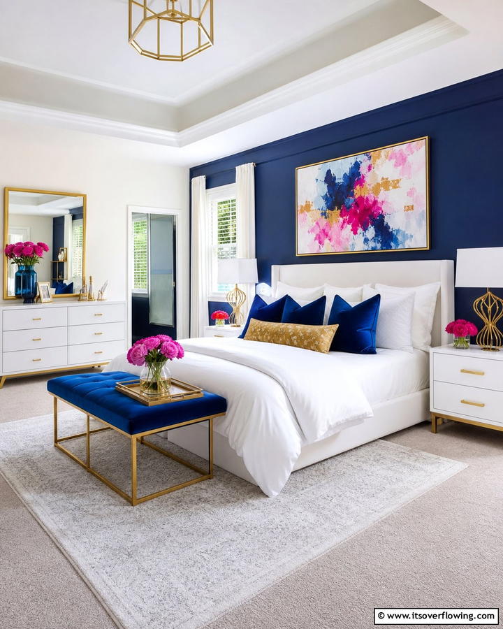 Bold Color Accents - 21 Master Bedroom Ideas for Luxurious and Relaxing Retreats