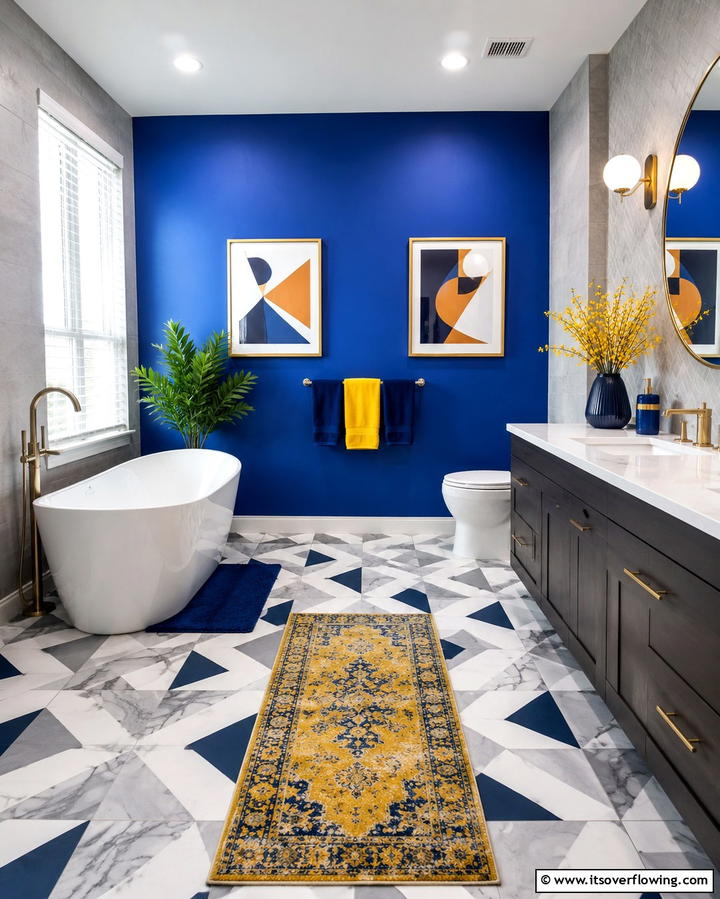 Bold Color Accents Bathroom - 30 Stylish Bathroom Decor Ideas for a Spa-Like Retreat