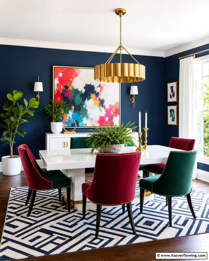 Bold Color Accents Dining - 21 Formal Dining Room Ideas for Sophisticated Entertaining