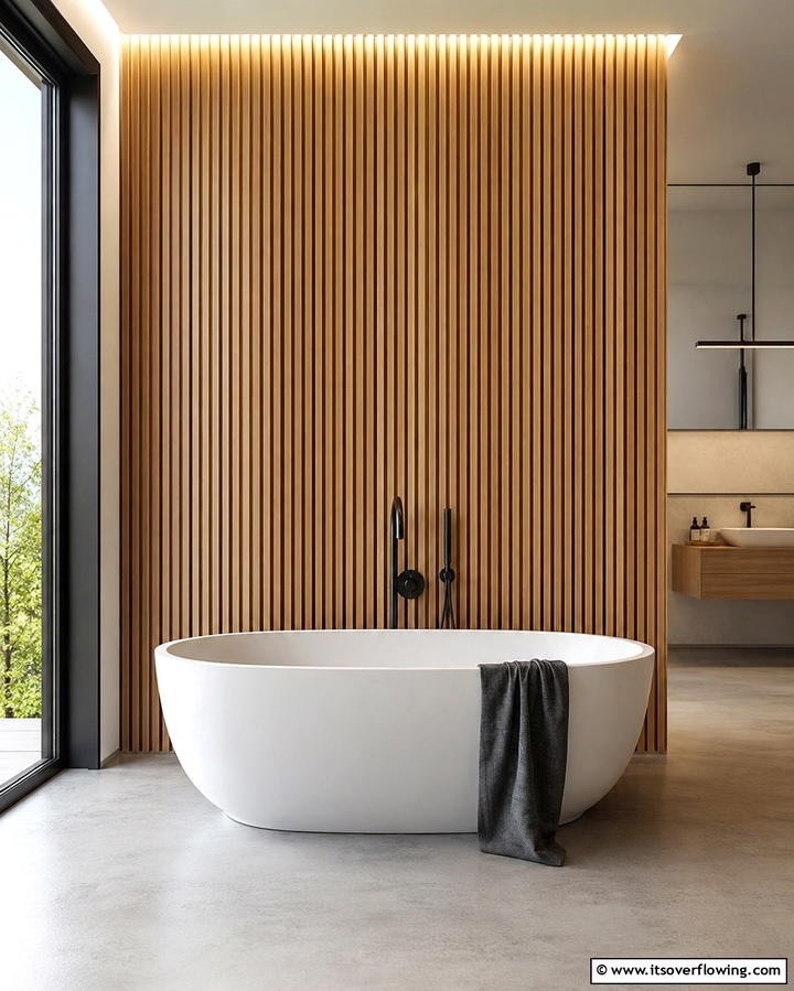 Bold Color Block Designs - 30 Stunning Bathroom Wall Ideas to Elevate Your Space