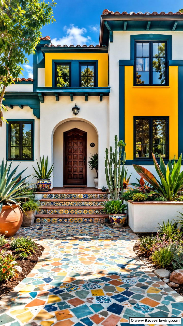 Bold Color Block Trim - 30 Exterior Window Trim Ideas to Enhance Curb Appeal