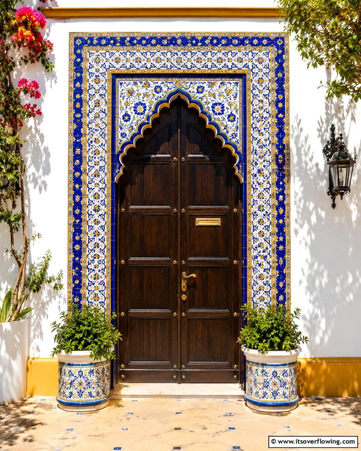 Bold Color Choices - 25 Spanish Style Front Door Ideas for Curb Appeal