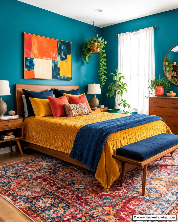 Bold Color Combinations - 25 Eclectic Bedroom Ideas to Inspire Your Space
