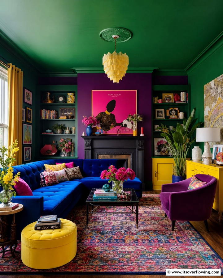 Bold Color Palette - 25 Maximalist Living Room Design Ideas for Bold Homes