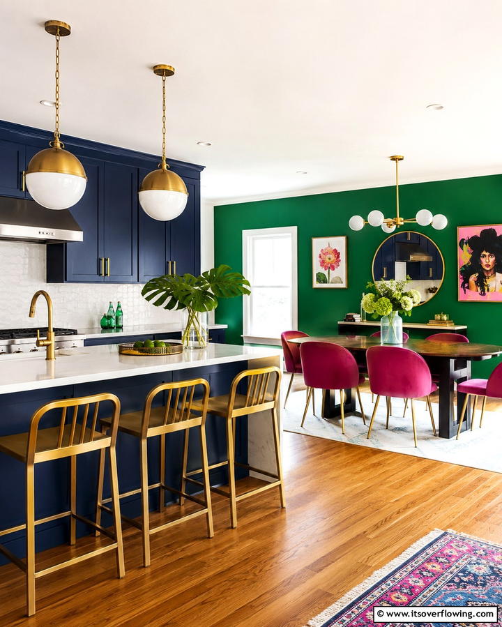 Bold Color Palettes to Add Personality - 25 Kitchen Diner Ideas for a Functional and Stylish Space