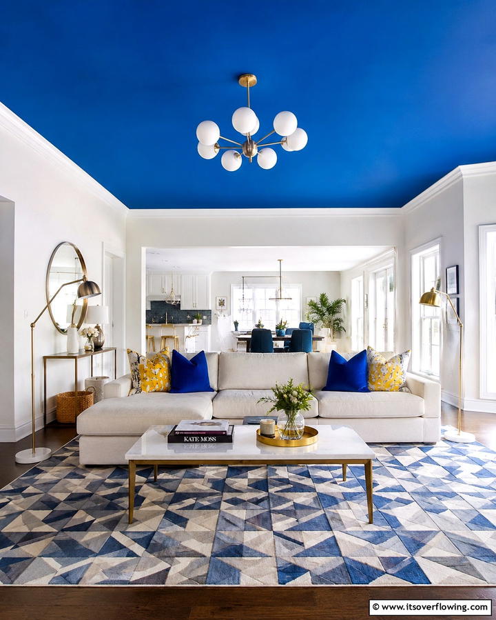 Bold Color Pop - 30 Pop Ceiling Design Ideas for Modern Home Interiors