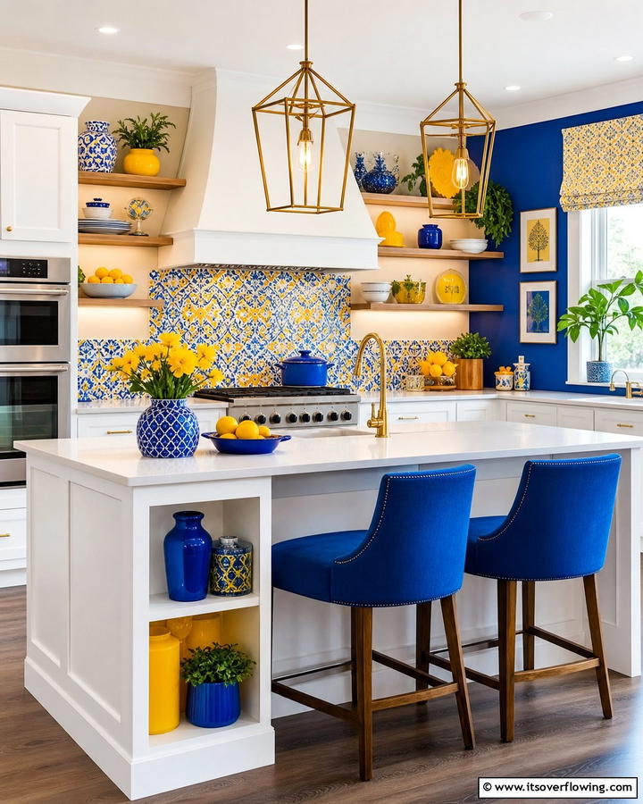 Bold Color Pop Counter Ideas - 30 Kitchen Counter Decor Ideas to Elevate Your Space