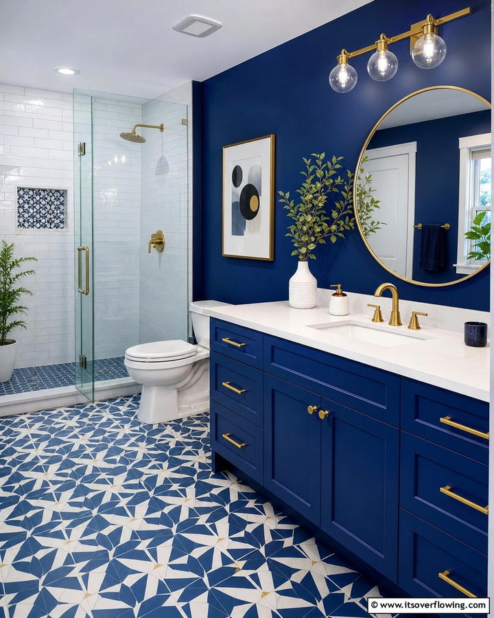 Bold Color Schemes - 21 Modern Bathroom Ideas for a Luxurious Spa Experience