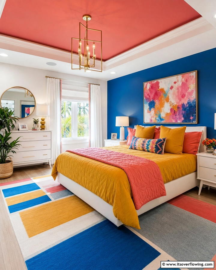 Bold Color Statement - 21 Inspiring Bedroom Decor Ideas for a Cozy Retreat