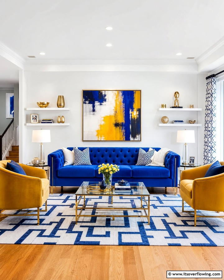 Bold Color Statement - 21 Living Room Couch Ideas for Comfortable Entertaining