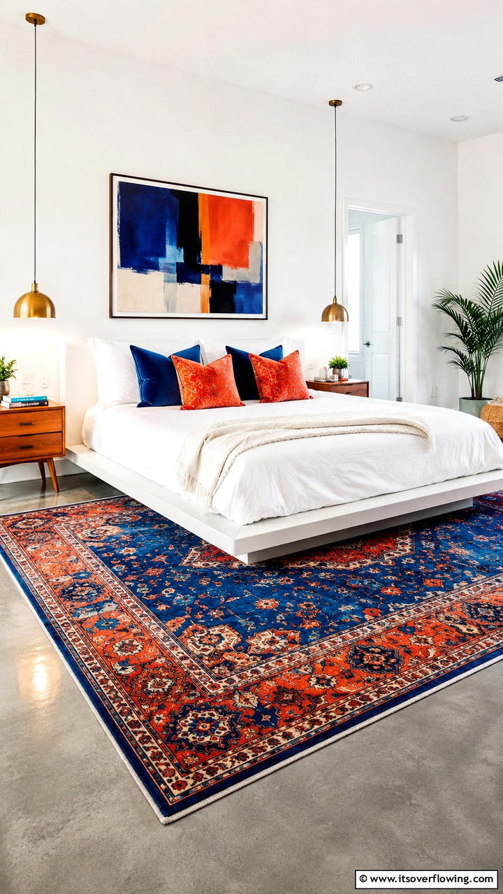 Bold Color Statements - 30 Bedroom Rug Ideas to Anchor and Elevate Your Decor