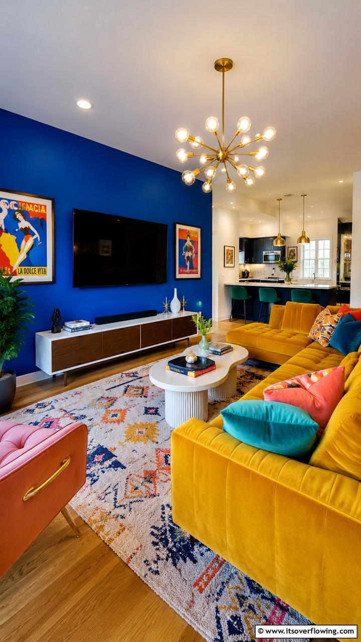 Bold Color Tv Room - 21 Cozy TV Room Ideas for Ultimate Entertainment Spaces