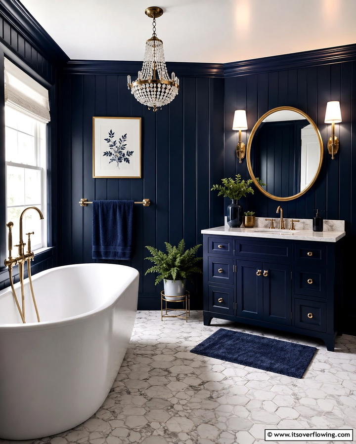 Bold Colored Beadboard - 25 Charming Beadboard Bathroom Ideas for a Classic Look