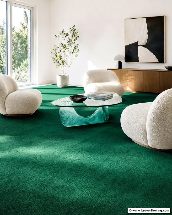 Bold Colored Carpets for a Vibrant Touch - 25 Living Room Carpet Ideas for Cozy Comfort