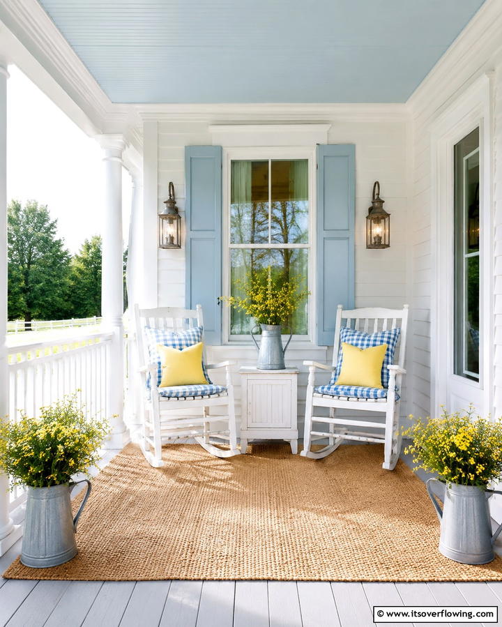 Bold Colorful Expression - 30 Enclosed Porch Ideas for Year-Round Outdoor Living Comfort