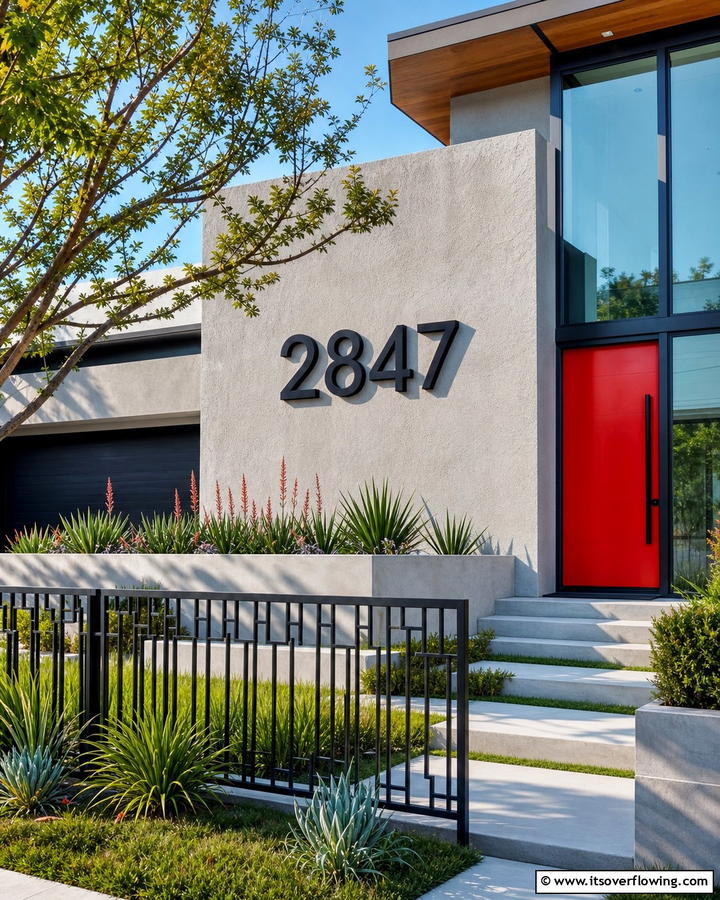 Bold Contemporary Figures - 21 House Number Ideas to Boost Curb Appeal Creatively