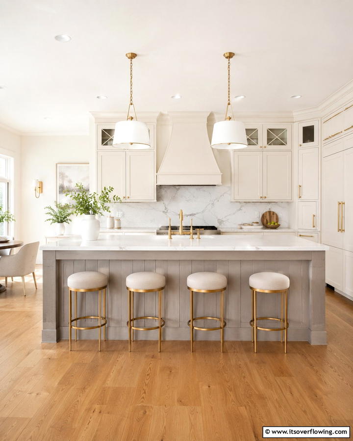 Bold Contrast Statement - 25 Shiplap Kitchen Island Ideas for a Farmhouse Feel