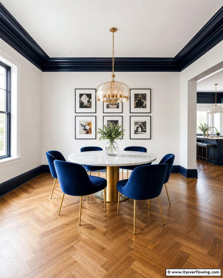 Bold Contrasting Painted Crown Molding - 21 Crown Molding Ideas to Elevate Interior Architecture