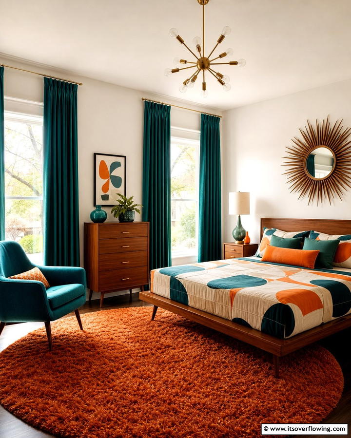 Bold Drapery - 25 60s Bedroom Ideas for a Retro-Inspired Space